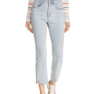 New with tags Rag and Bone Hana destroyed hem cropped flair jeans in Clean Lynn
